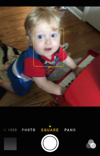 ② 	The Square camera mode takes square photos, which are perfect for certain photo sharing services—that is, if you can get your infant to remain still.