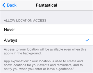 ③ 	Developers can now explain why they need access to your location.