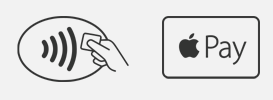 ④ 	Look for these symbols to see if you can check out with Apple Pay.