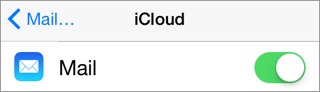 ③ 	I’ve tapped the name of my account (iCloud in this case), and I’ve turned on the switch.