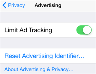 ⑤ 	Turning on Limit Ad Tracking in Settings > Privacy > Advertising is an easy way to protect your privacy.