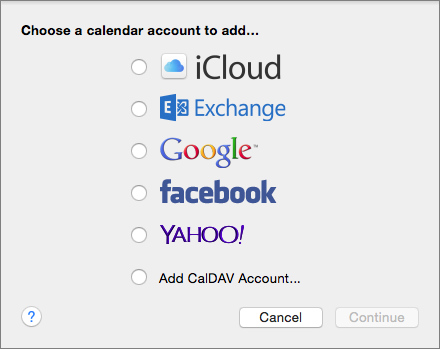 ⑥ 	Set up Calendar to use an Internet account and you’ll be able to see those calendars on all your devices.