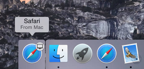 ② 	Lucky enough to have more than one Handoff-capable Mac? They can share, too.