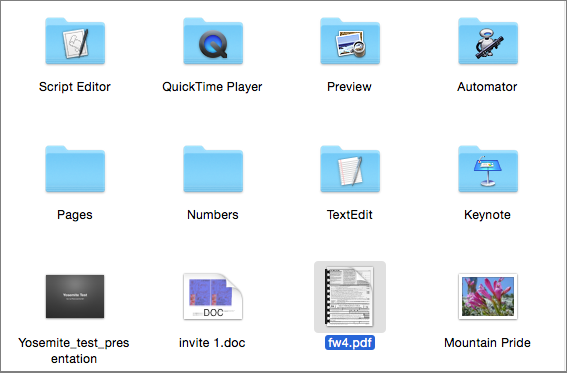 ③ 	Browse files in the new iCloud Drive folder.