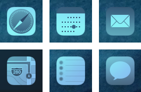 **②** The Lock screen Handoff icons on various iOS devices for Safari, Calendar, Mail, Maps, Reminders, and Messages.