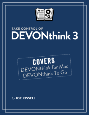 Take Control of DEVONthink 3 cover